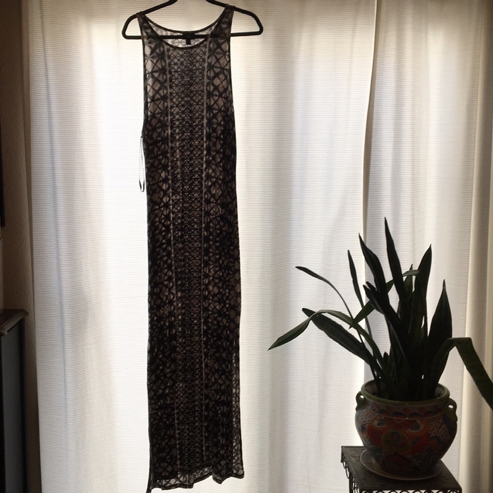Black and white maxi dress